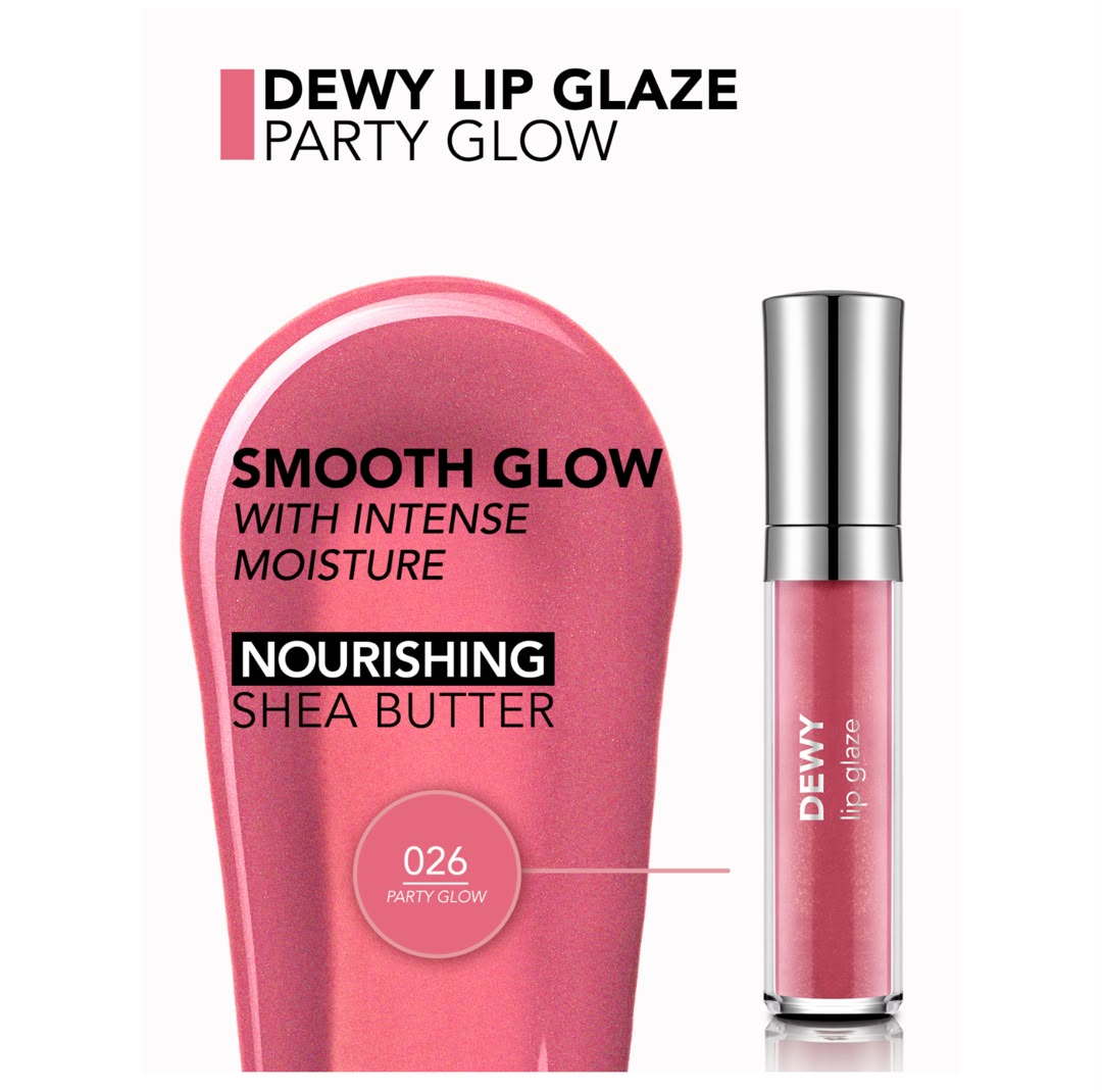 لیپ گلاس براق فلورمار مدل Dewy Glaze شماره 26 رنگ صورتی سرخابی