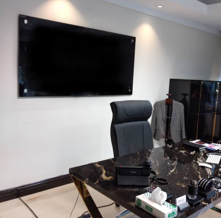 تخته وایت برد شیشه ای عکسنگ مدل AXANG -1280 سایز 120x80 سانتی متر