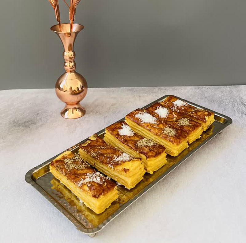 رولت خوری مسی مدل مستطیلی پایه دار کد ZH424.2