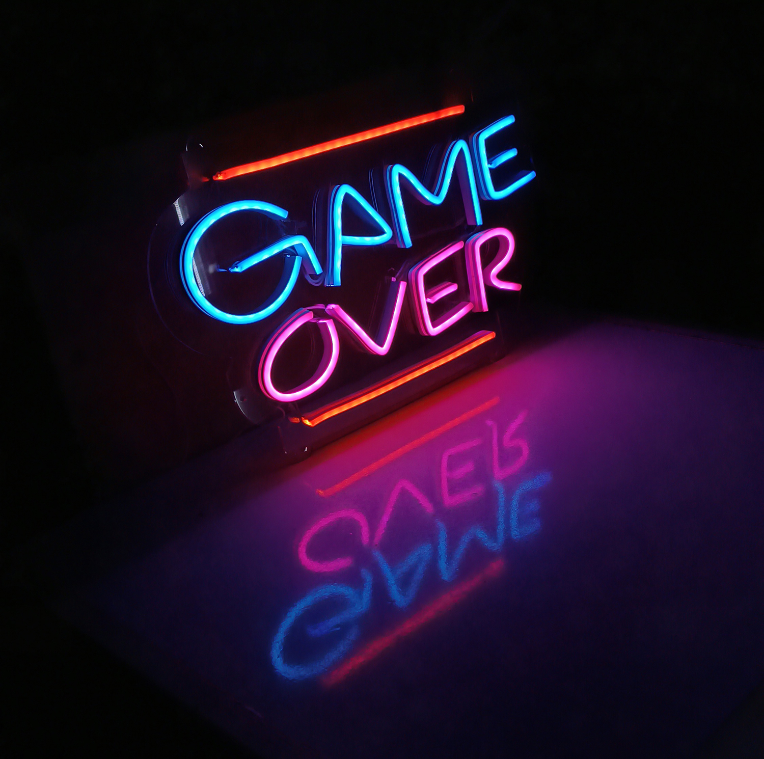 چراغ نئونی طرح Game Over کد 2025