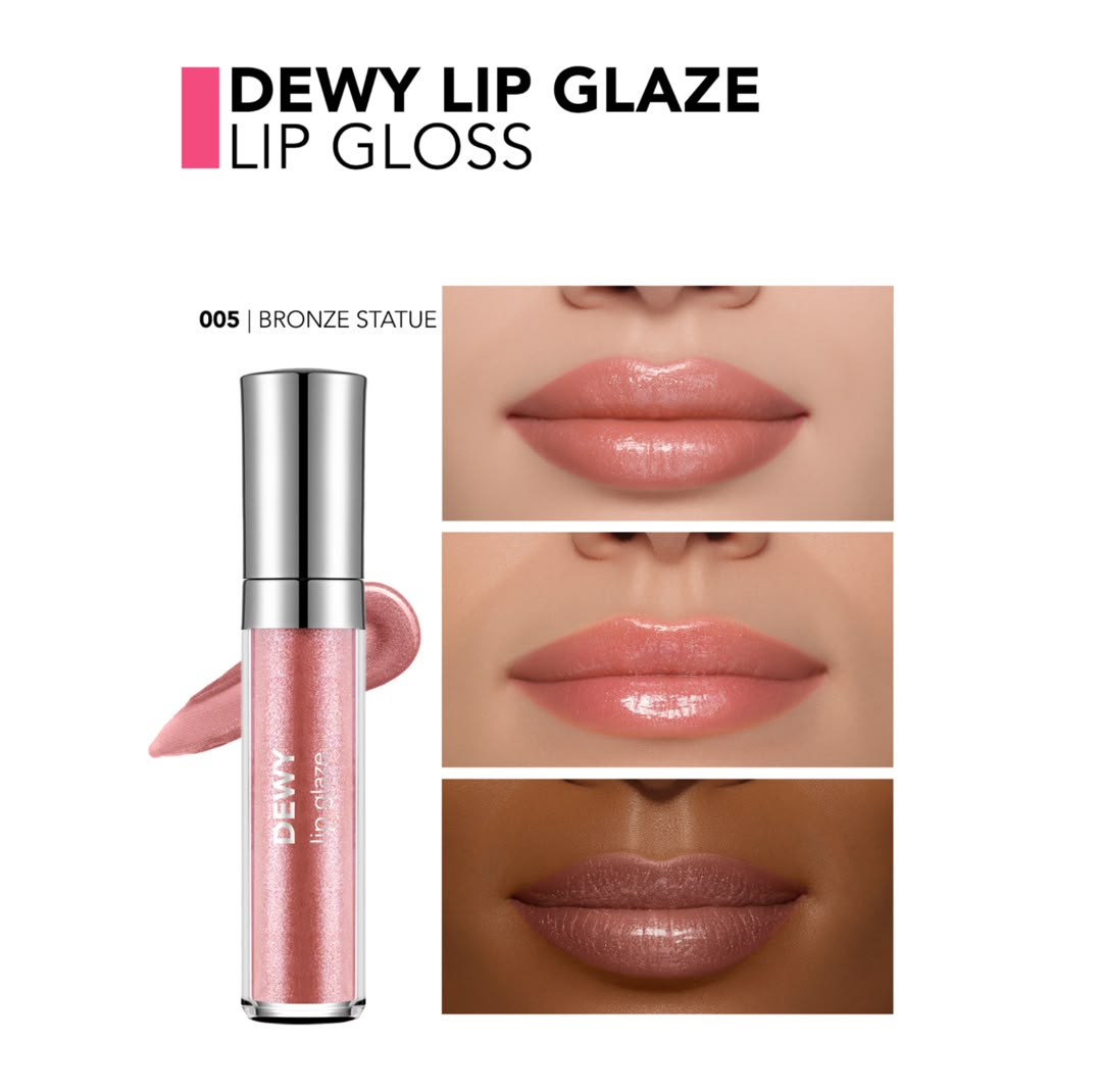 لیپ گلاس براق فلورمار مدل Dewy Glaze شماره 05 رنگ رزگلد