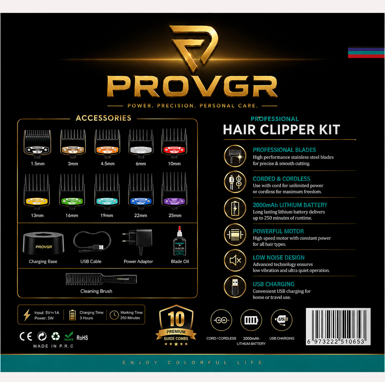 ماشین اصلاح موی سر شارژی پرو وی جی آر مدل V-001