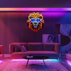 چراغ نئونی طرح شیر چاپ uv