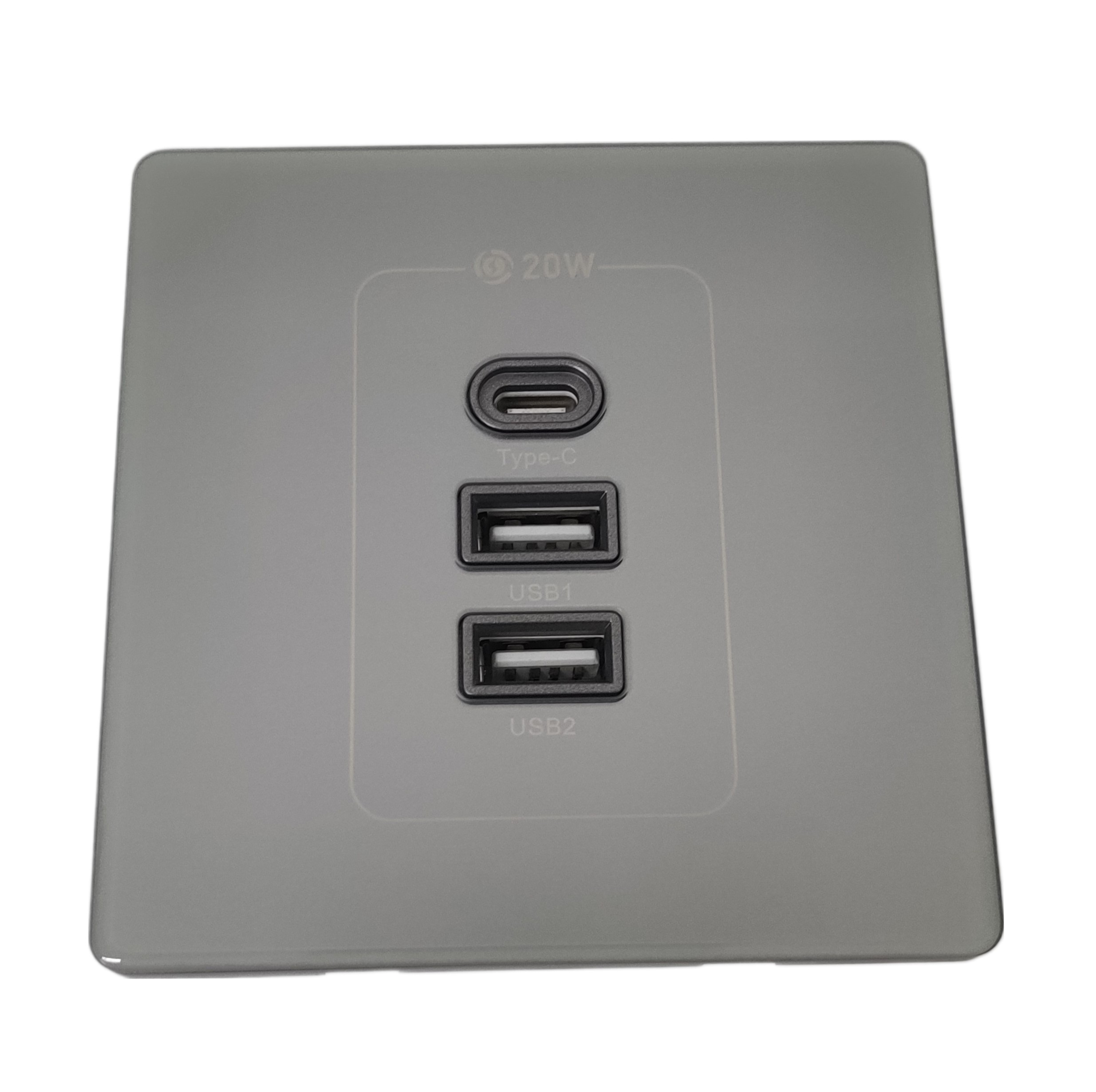 پریز مدل توکار USB-TYPE-C  قاب دار