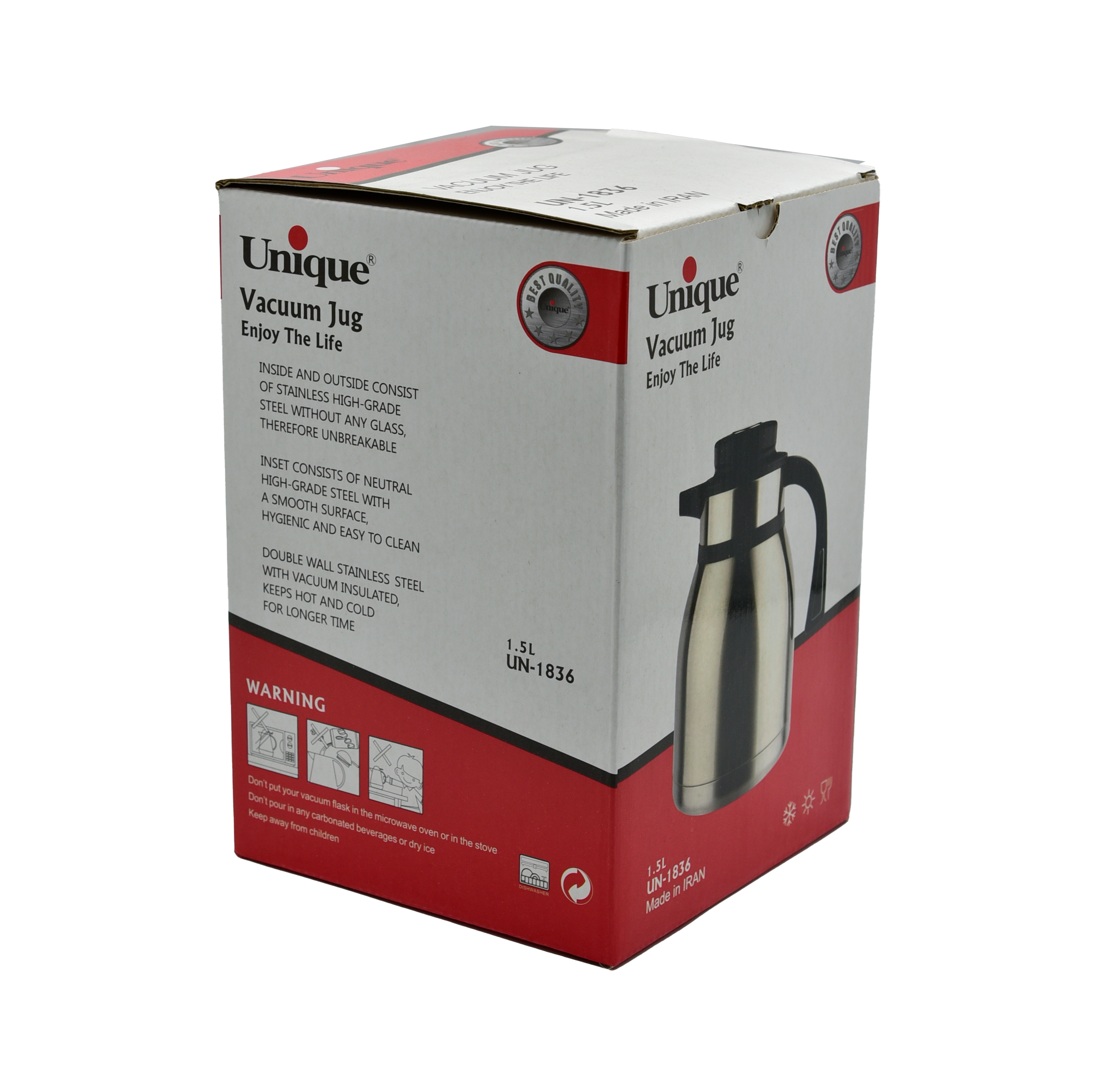 فلاسک یونیک کد 1836 گنجایش 1.5 لیتر