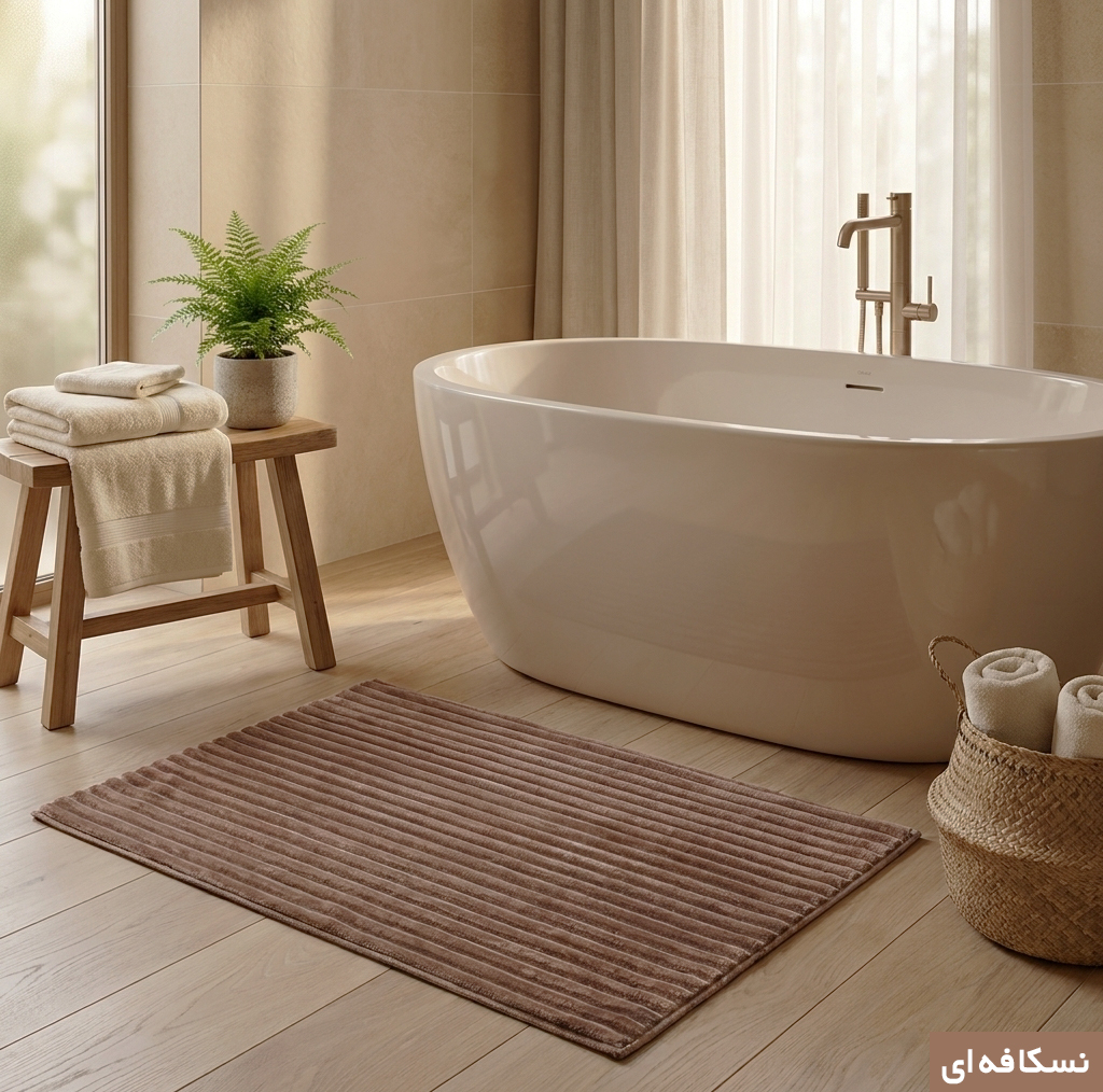 پادری وینوما مدل سرویس بهداشتی و حمام 4 لایه مخمل ویژه سایز 70x45 سانتی‌متر مناسب برای فضای داخلی