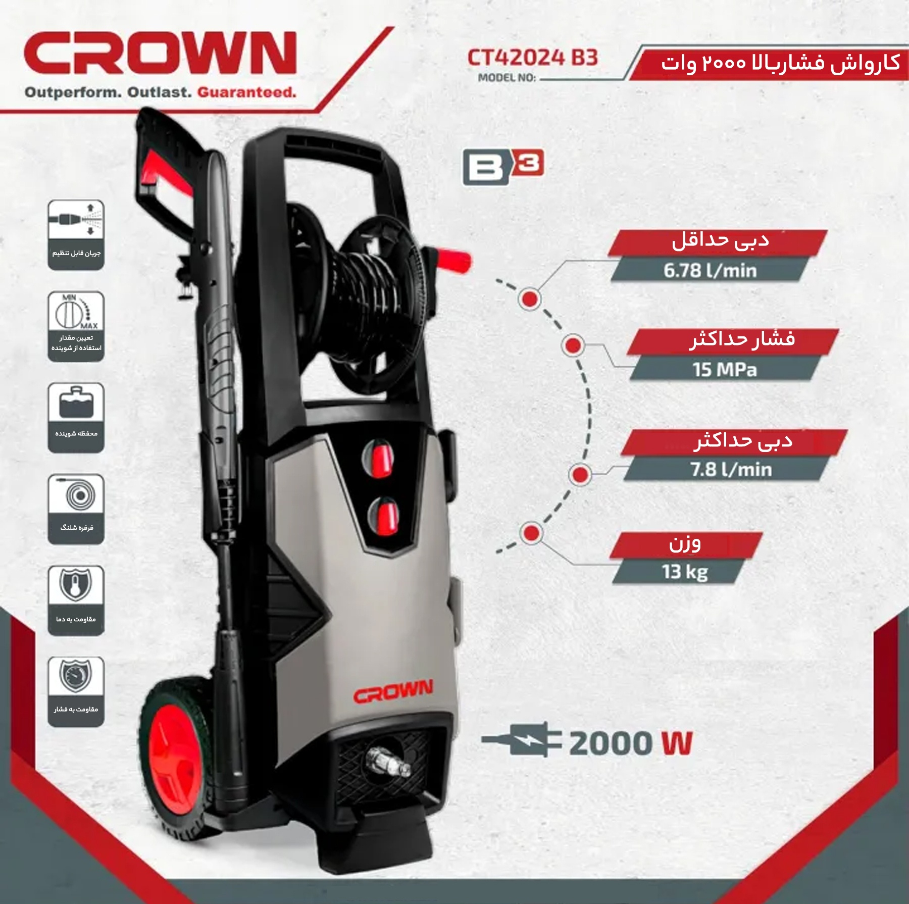 کارواش کرون مدل CT42024