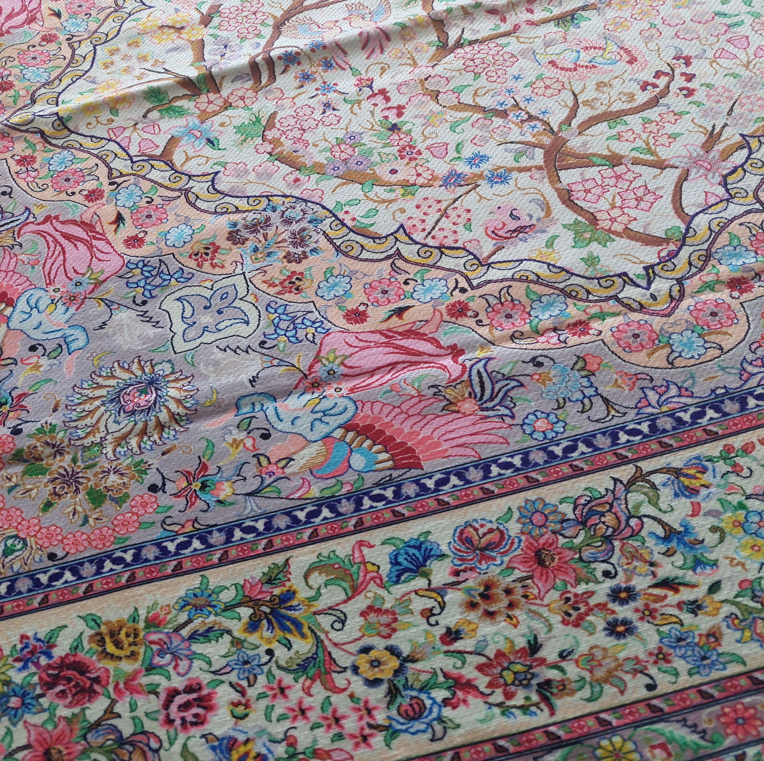 رومیزی مخمل طرح ترمه کد 150