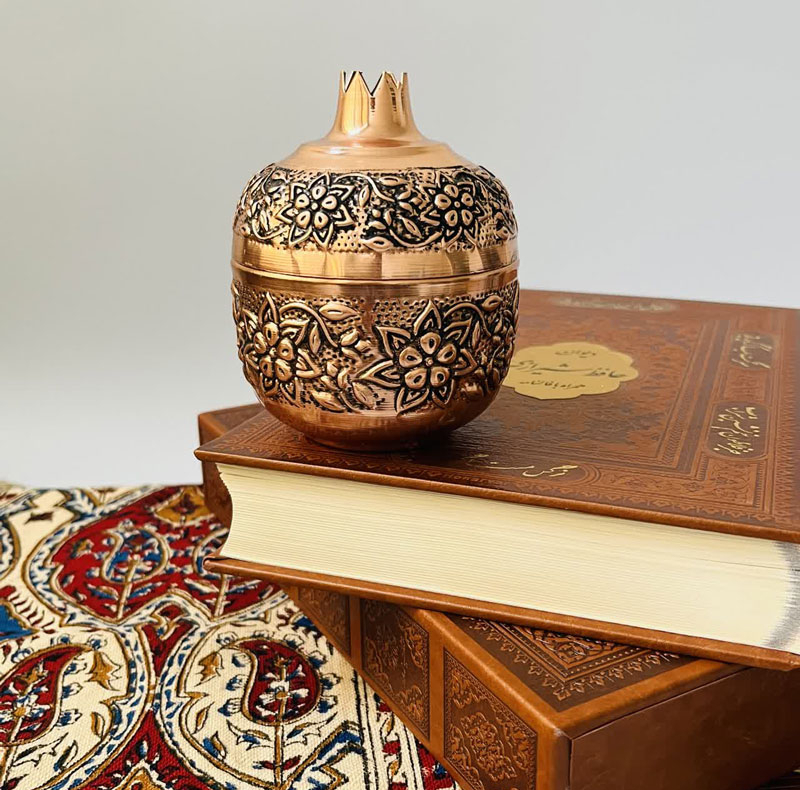 قندان مسی مدل انار کد ZH416