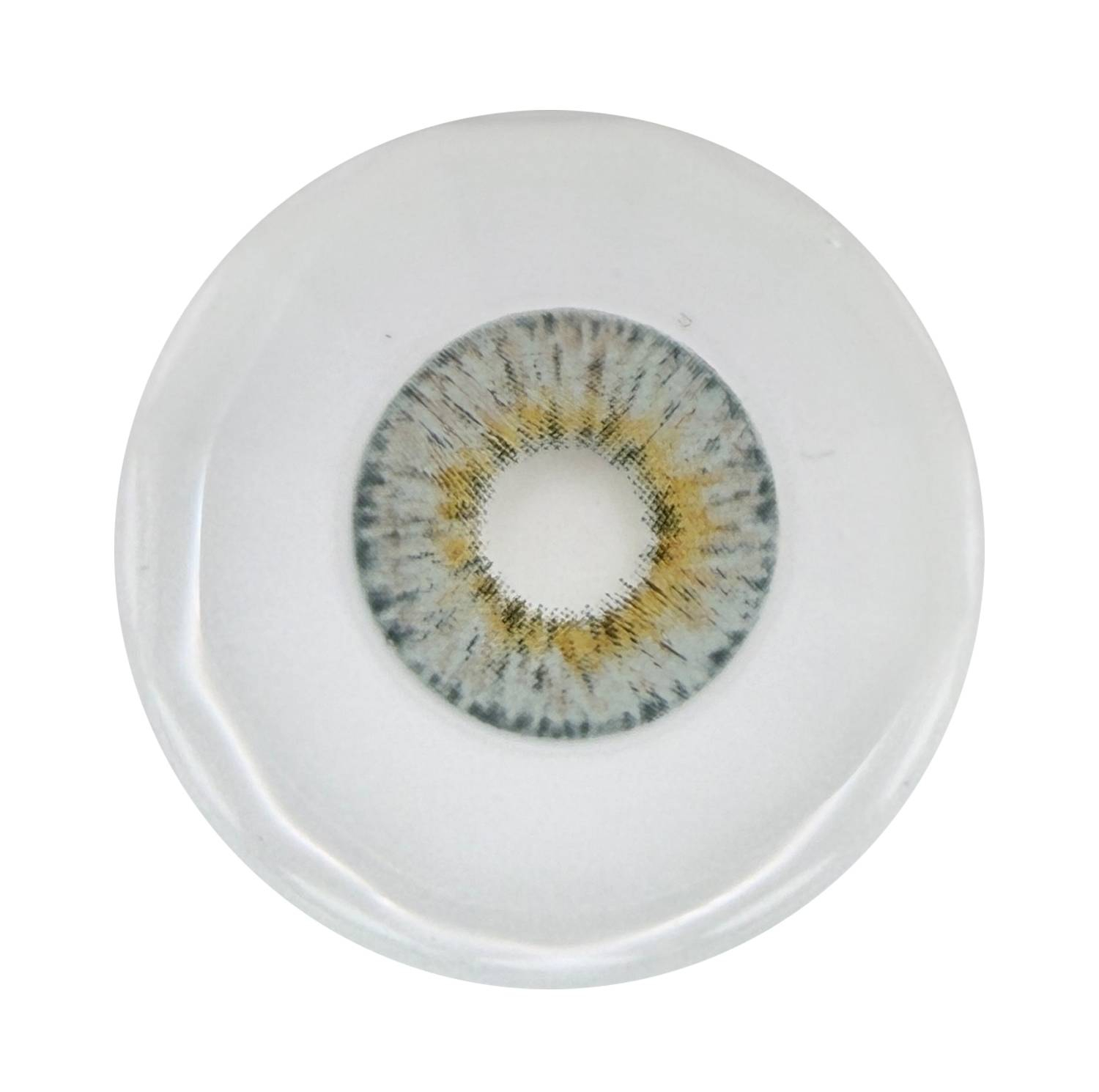 لنز چشم رویال ویژن مدل LUXURY GRAY کد 32 رنگ طوسی آبی مرکز عسلی دور دار