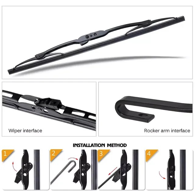 تیغه برف‌ پاک‌کن ام ام بی  مدل فابریک فلزی  مناسب برای مزدا 3 بسته دو عددی