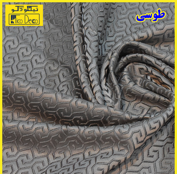 پرده پانچ تیکو دکو مدل ساتن ژاکارت طرحدار ابریشم بافت دار سایز 280x300 سانتیمتر