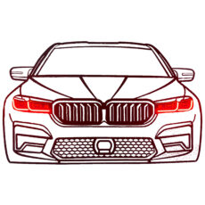 چراغ دیواری نئونی طرح ماشین bmw