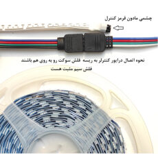 ریسه ال ای دی مدل پکیج گیمینگ 16 رنگ کد RGB 12v طول 5 متر