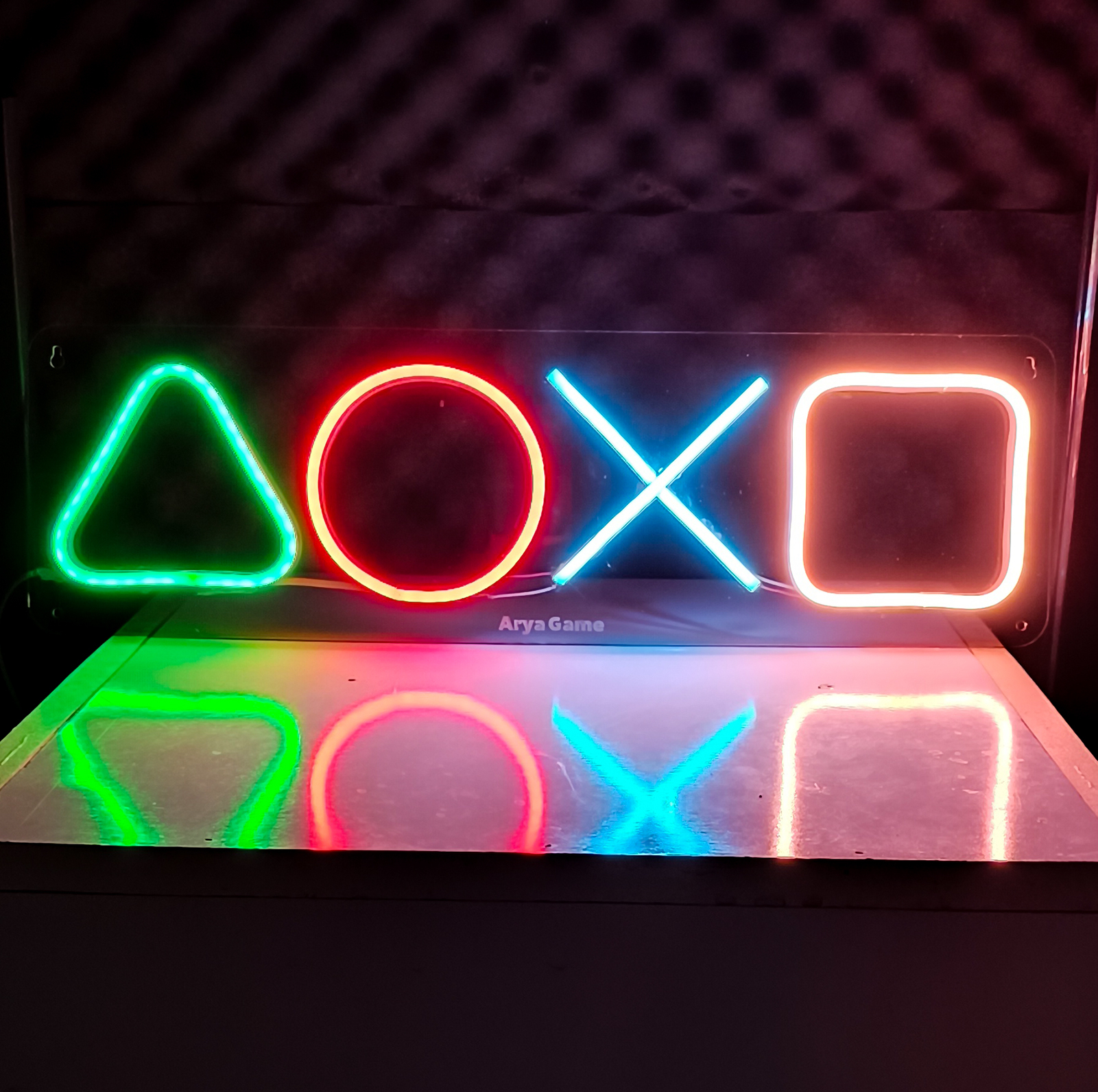 چراغ نئونی طرح آیکون دسته پلی استیشن کد PS45X15