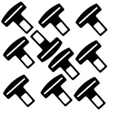 زبانه کمربند ایمنی خودرو کد BLK-10 مجموعه 10 عددی