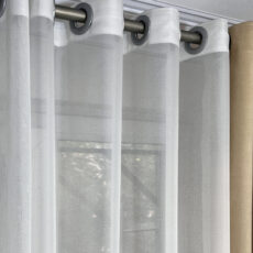 پرده مدل پانچ حریر شاین ساده سایز 150x280 سانتیمتر