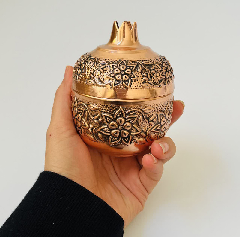 قندان مسی مدل انار کد ZH416