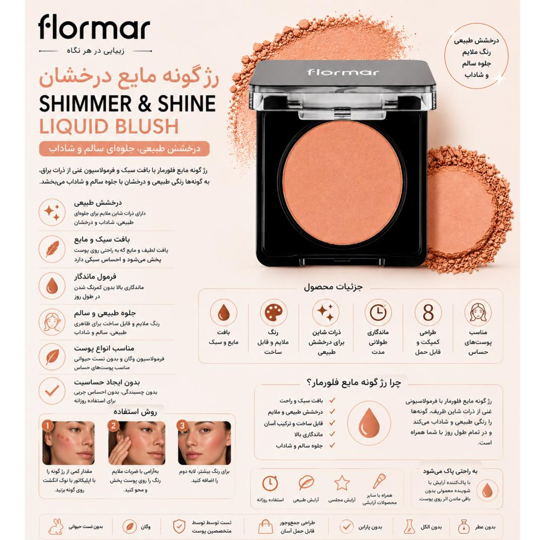رژ گونه فلورمار مدل Blush On شماره 106