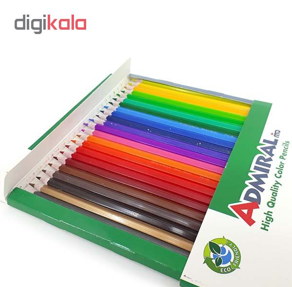 مداد رنگی 24 رنگ آدمیرال کد 761c بسته 6 عددی