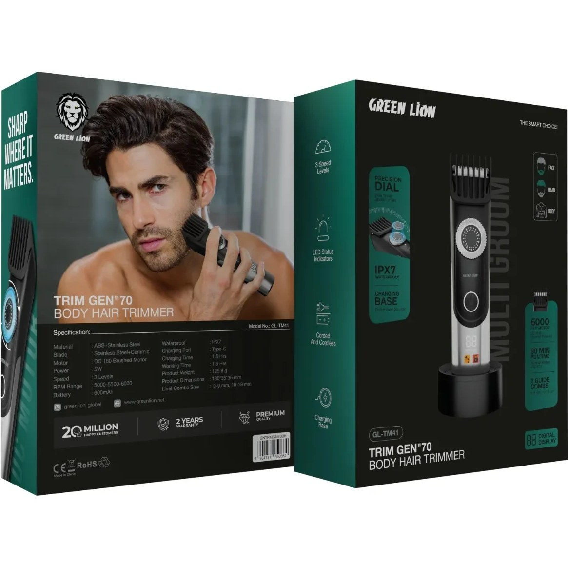 ماشین اصلاح موی سر و صورت شارژی گرین لاین مدل Gen70
