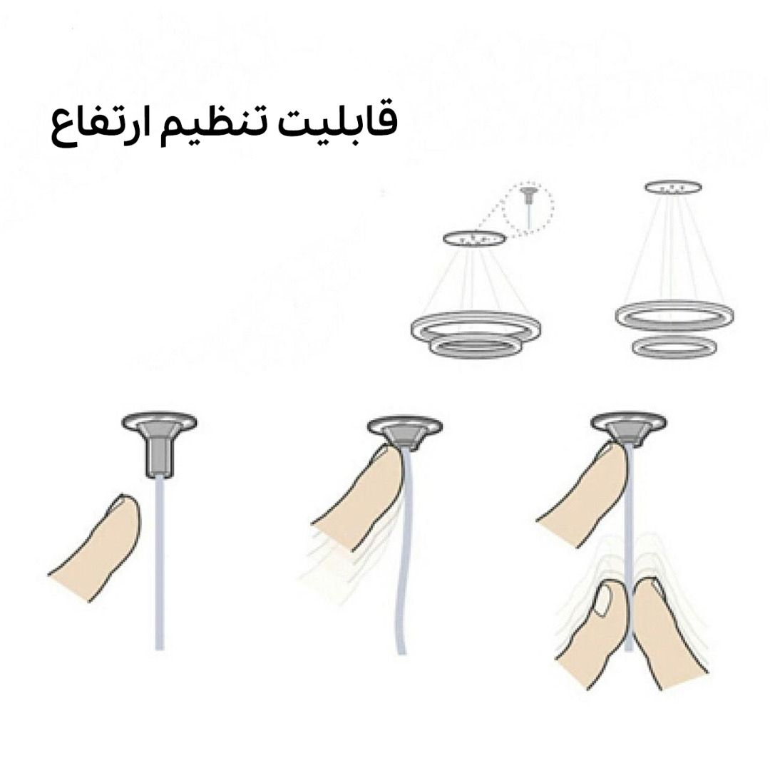 چراغ آویز 1 شعله چشمه نور مدل A6442/1