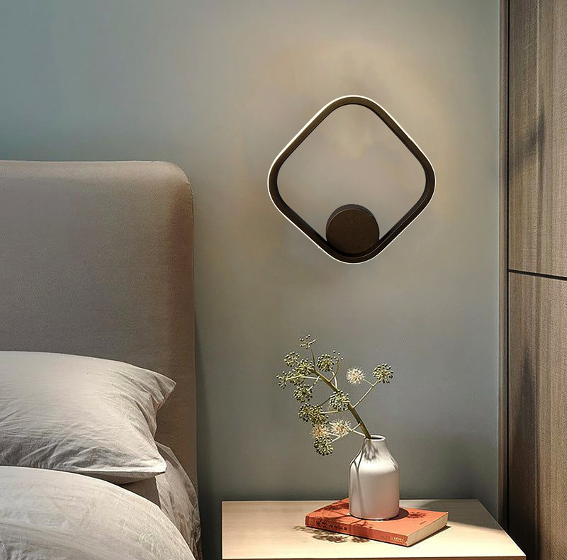 دیوارکوب 1 شعله ام کی ای لایتینگ مدل مربع کد D-M