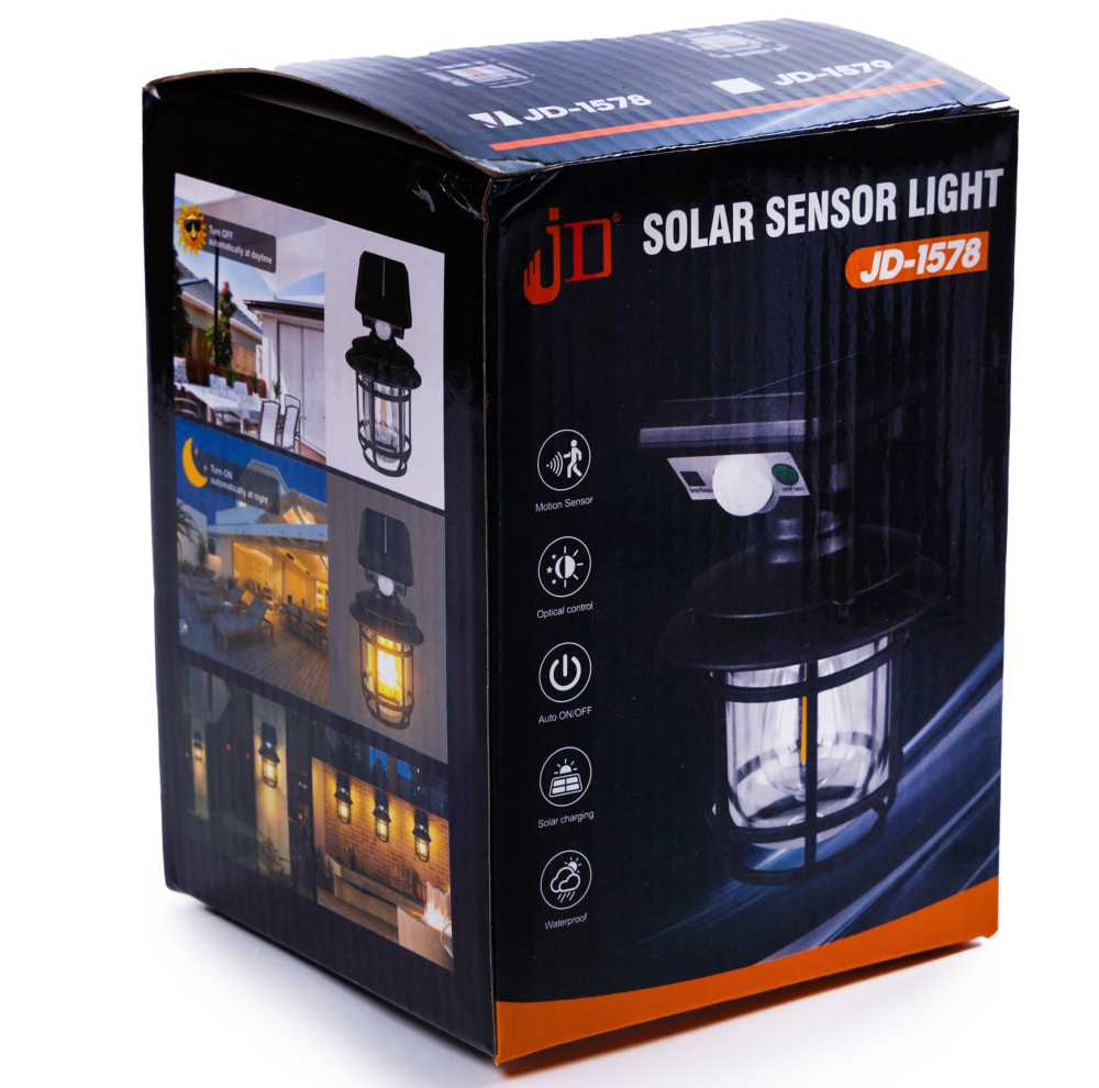 چراغ دیواری مدل خورشیدی طرح فانوس کد JD-1578