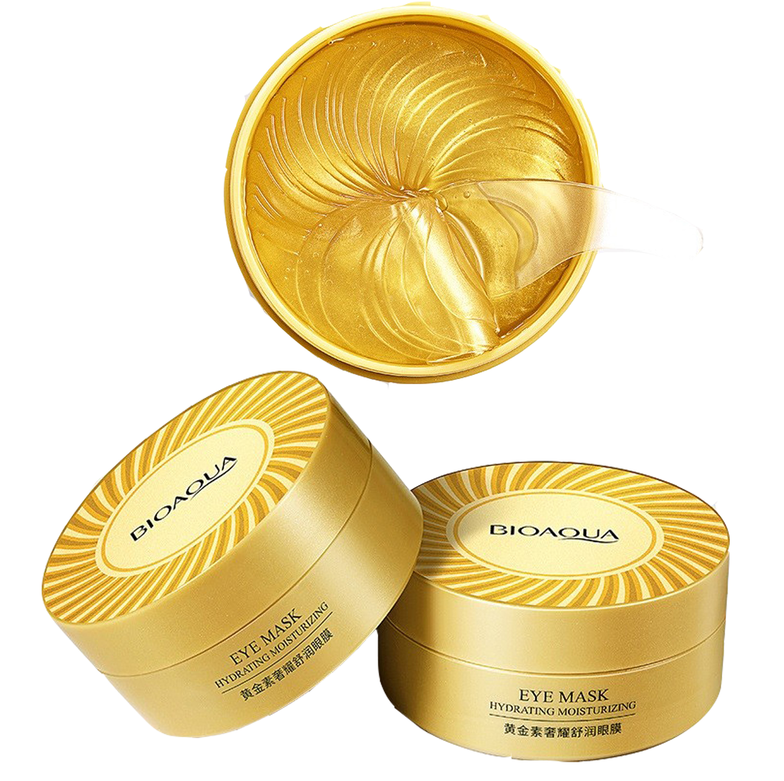 ماسک زیر چشم بایو آکوا مدل HYDRATING MOISTURIZING حجم 80 میلی لیتر بسته 60 عددی