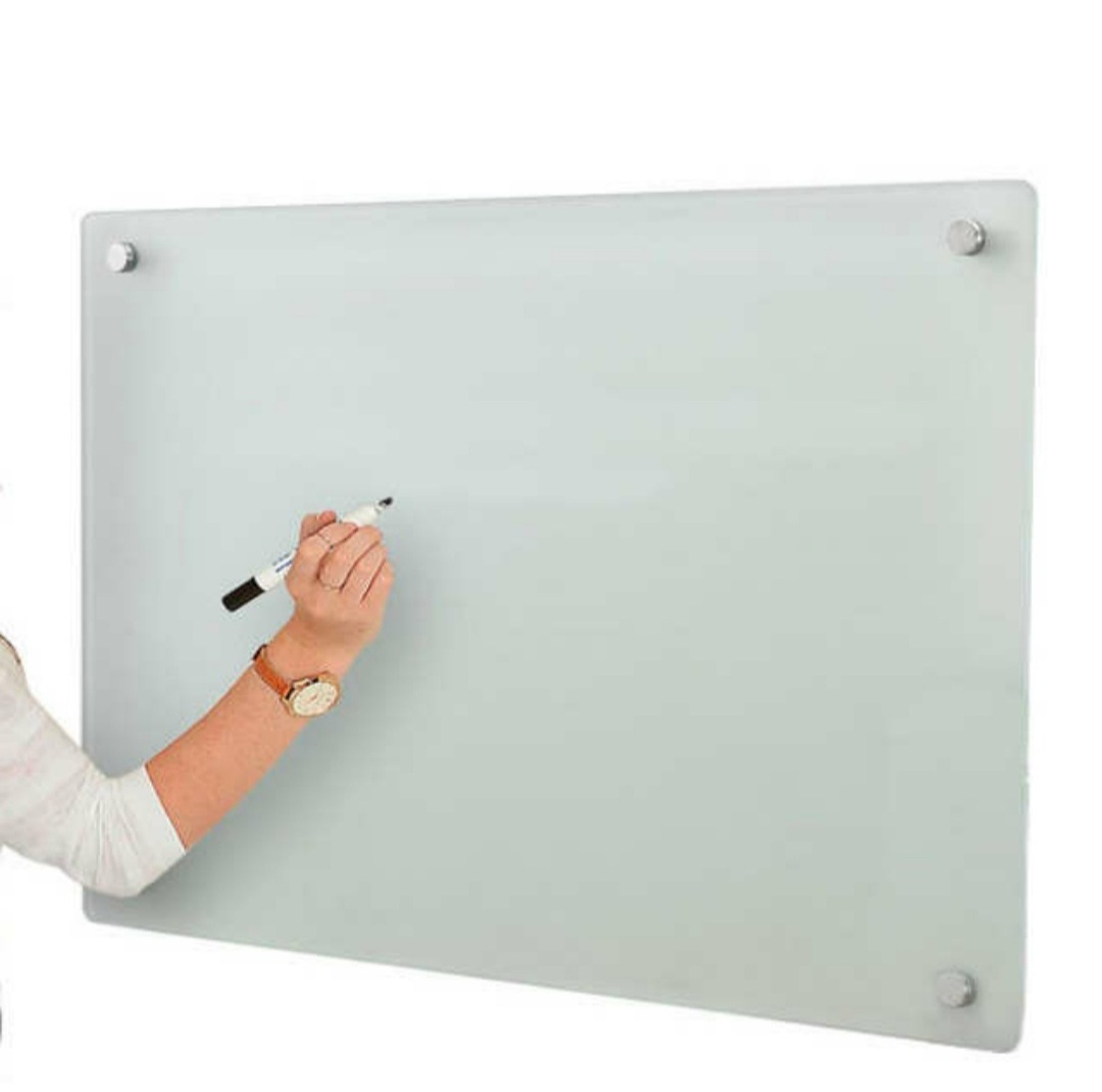 تخته وایت برد شیشه ای مدل G030 سایز 120×90 سانتی متر