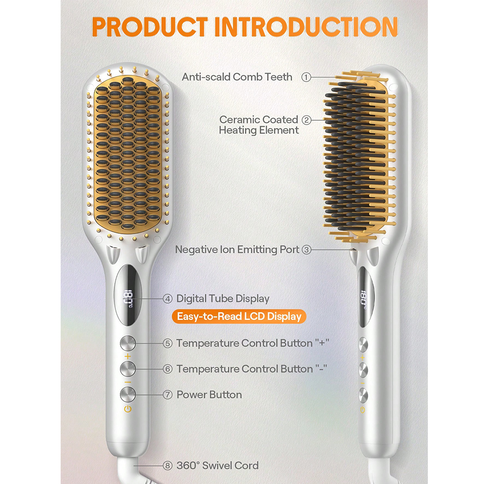 برس حرارتی حرفه ای شیگلم مدل Sleek Chic Triple Grip