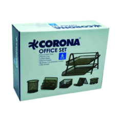 ست لوازم اداری رومیزی کرونا مدل C-01 کد 150304 بسته 6 عددی