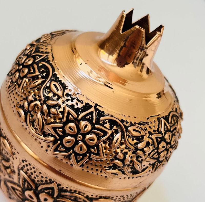 قندان مسی مدل انار کد ZH416