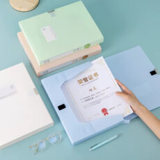 پوشه دکمه‌دار مدل File Case macaron سایز A4