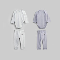 ست بادی و شلوار راحتی نوزادی نیل کوک مدل Dual Lilac مجموعه 2 عددی