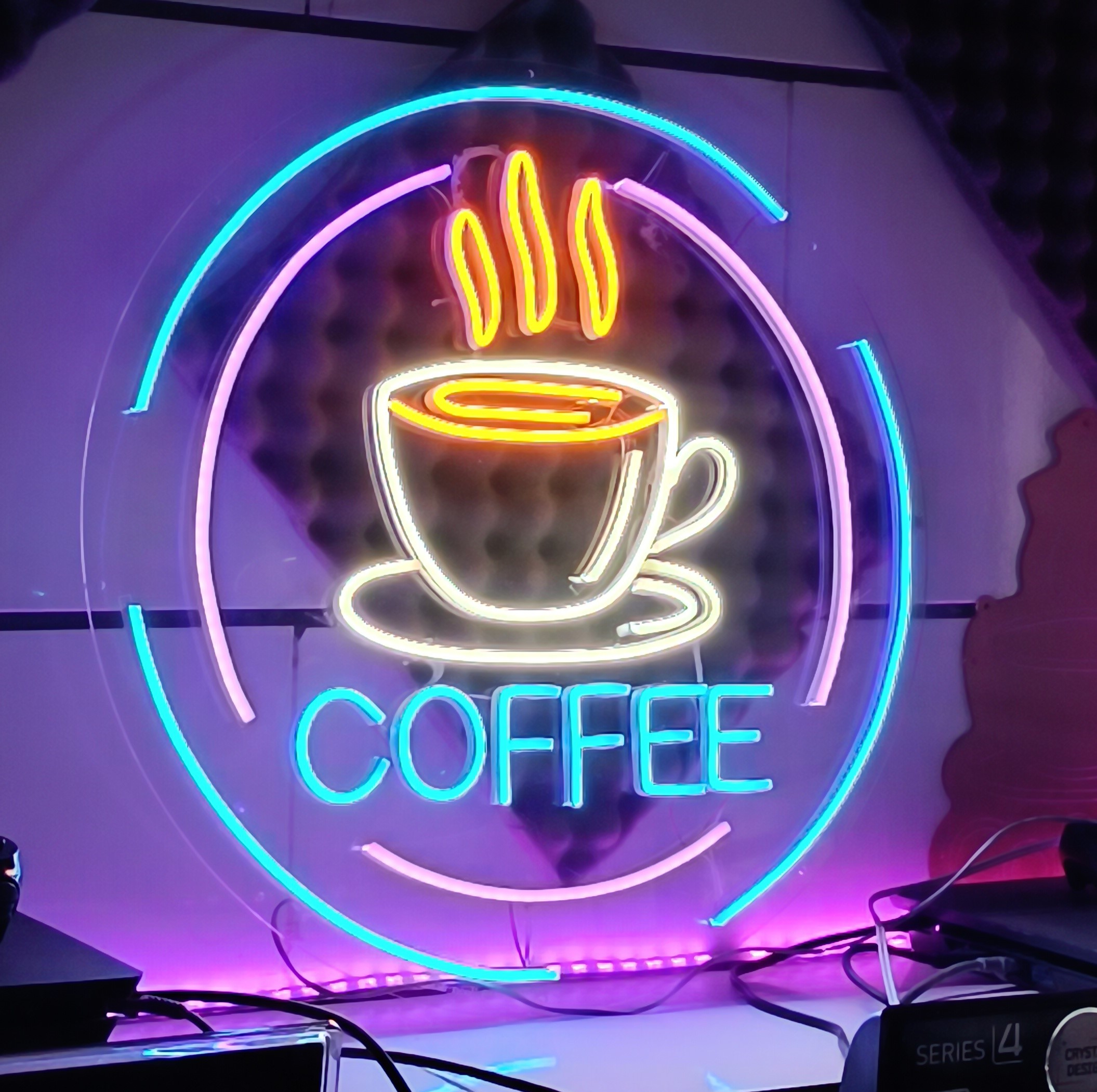 چراغ نئونی طرح coffee کد CO2025