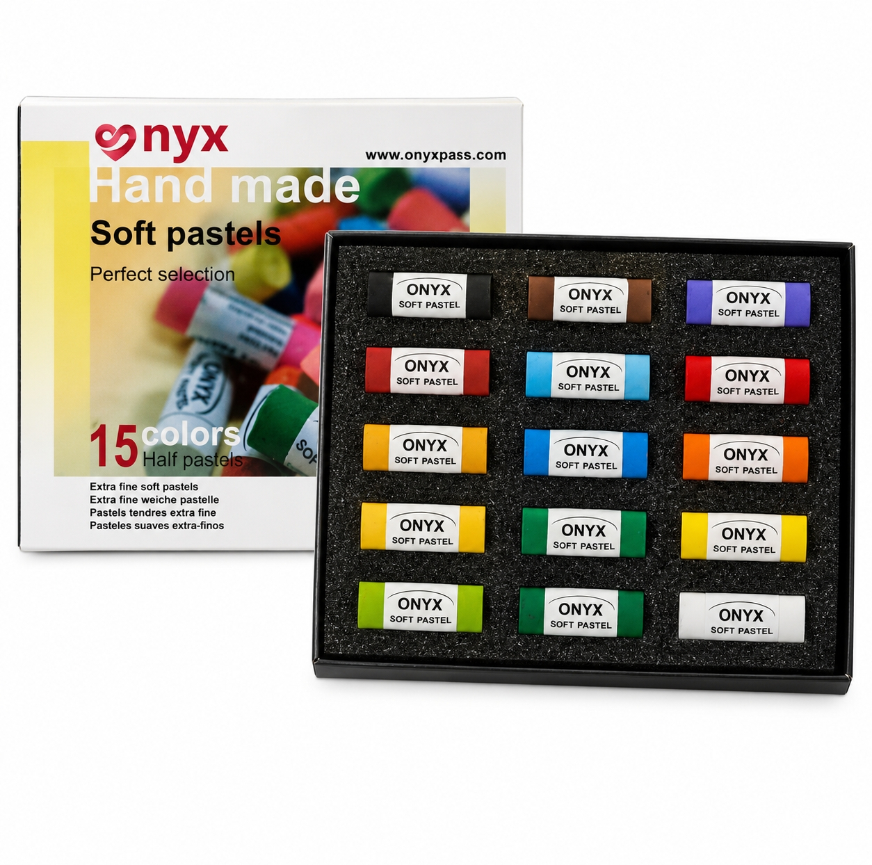 پاستل گچی 15رنگ اونیکس مدل onyx