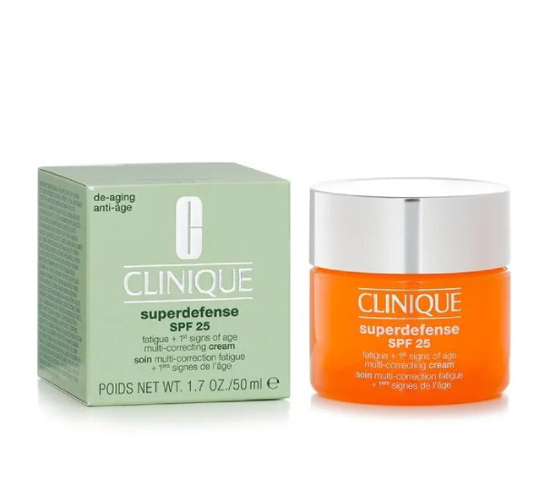 کرم ضد چروک کلینیک مدل Superdefense spf 25 حجم 50 میلی لیتر
