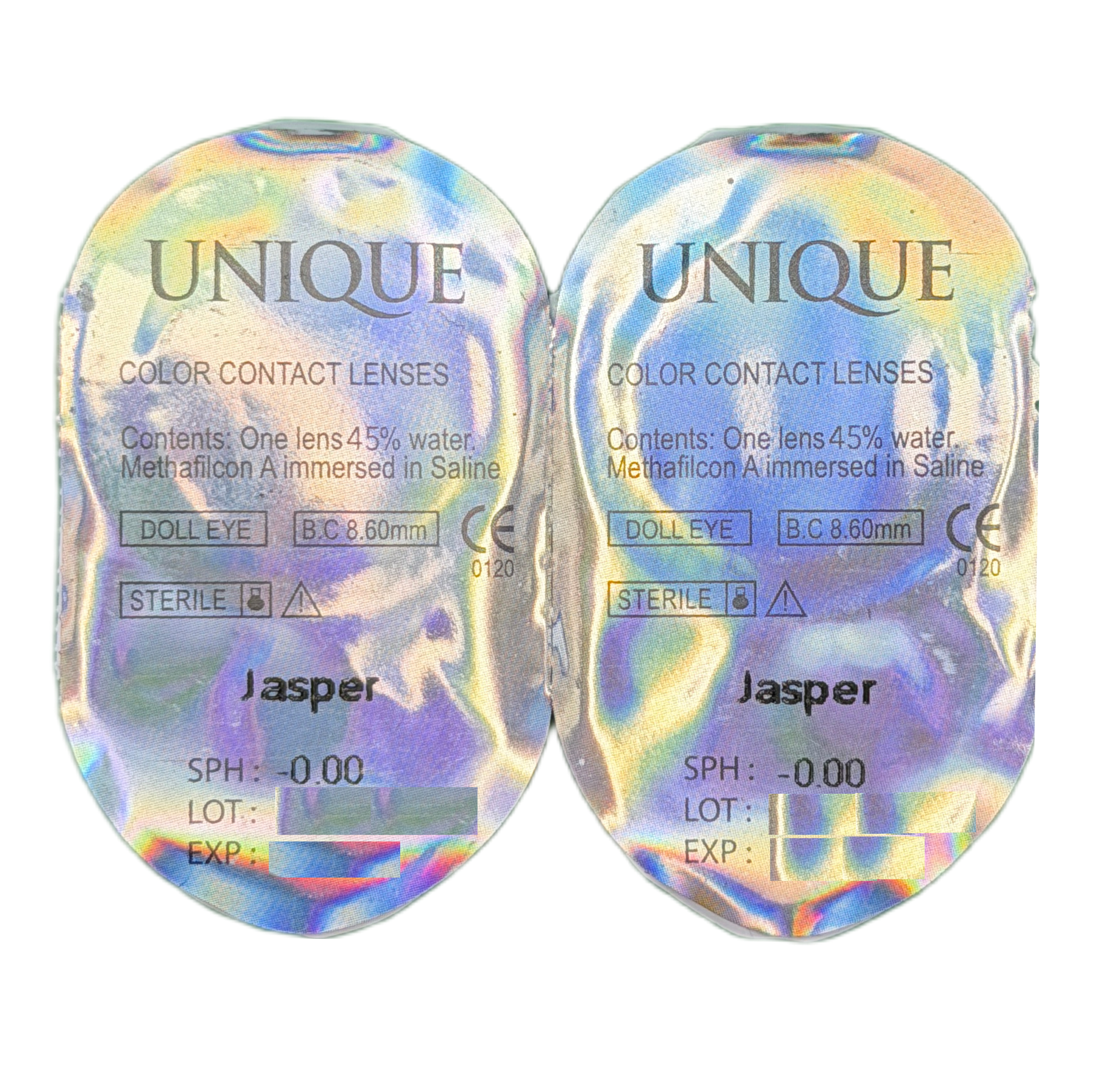 لنز چشم یونیک مدل JASPER رنگ طوسی عسلی کهکشانی دوردار