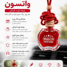 آویز خوشبوکننده خودرو واتسون مدل Z03 با رایحه توت فرنگی حجم10میلی‌لیتر بسته3عددی
