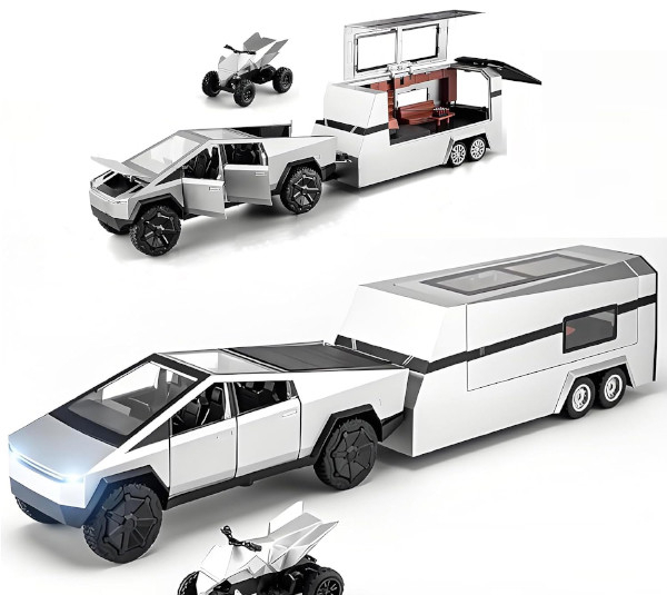 ماشین بازی مدل Tesla Pickup Trailer