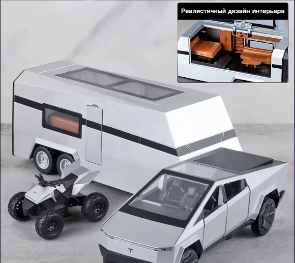 ماشین بازی مدل Tesla Pickup Trailer