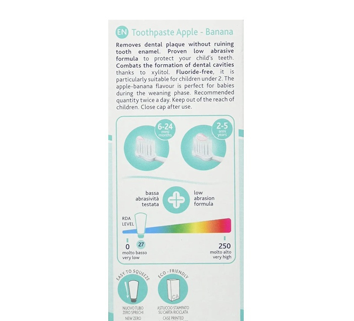 خمیر دندان کودک چیکو طعم سیب و موز حجم 50 میلی لیتر