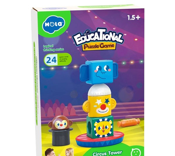 بازی فکری هولا تویز مدل برج سیرک کد E7981