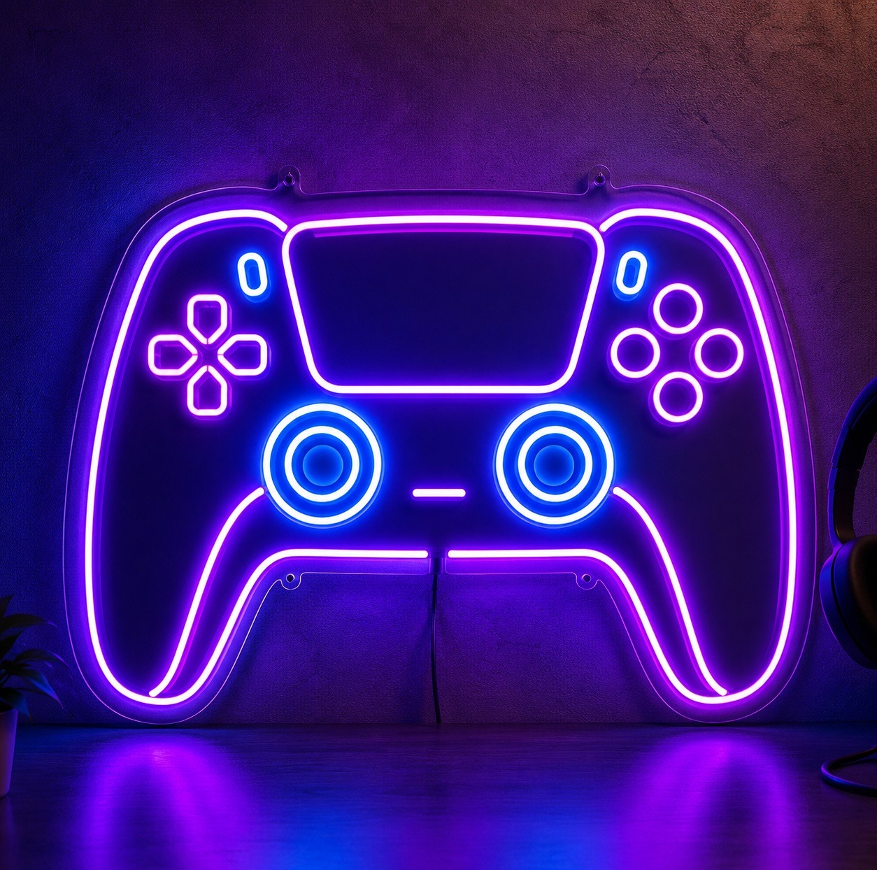 تابلو نئون گیمینگ طرح دسته ps5 کد A2