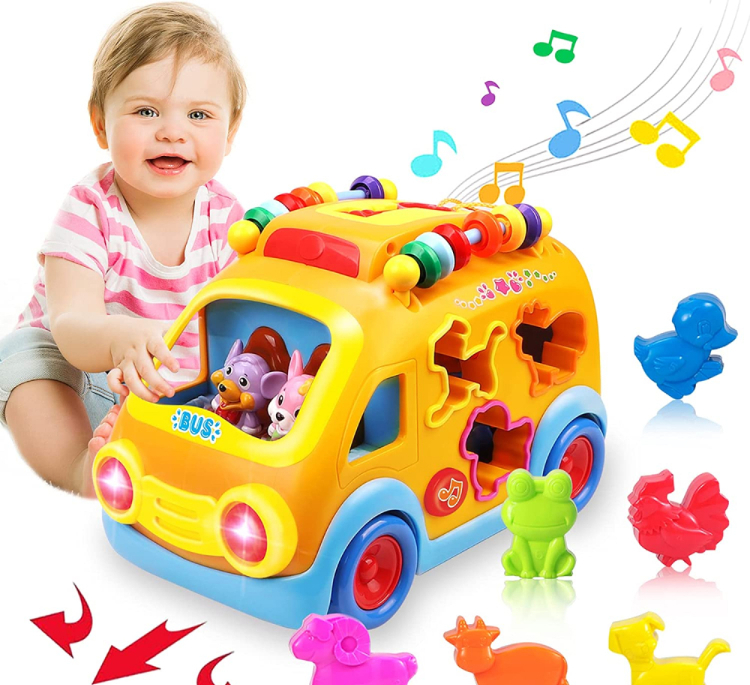 ماشین اتوبوس شادی هولی تویز مدل 988 Activity Shape Sorting Bus