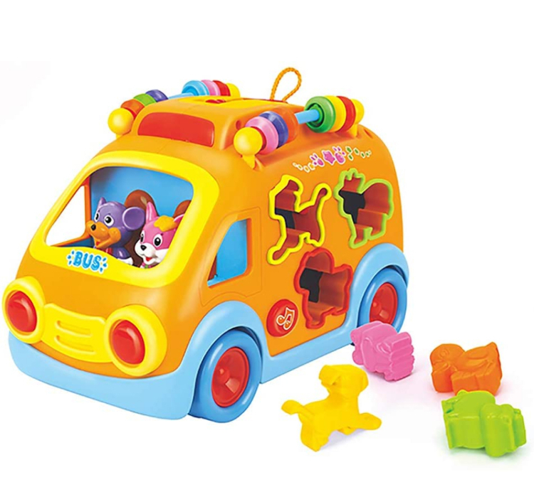 ماشین اتوبوس شادی هولی تویز مدل 988 Activity Shape Sorting Bus
