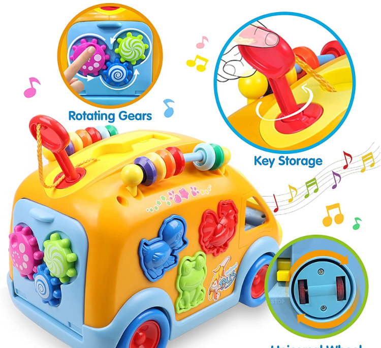 ماشین اتوبوس شادی هولی تویز مدل 988 Activity Shape Sorting Bus