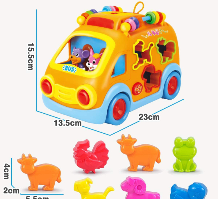 ماشین اتوبوس شادی هولی تویز مدل 988 Activity Shape Sorting Bus