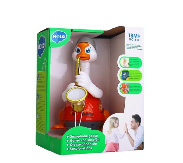 بازی آموزشی غاز ساکسیفون زن موزیکال هولا کد b6111 رنگ قرمز